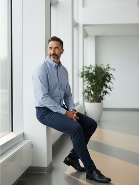 Claybrooke Light Blue Button-Up long sleeve Dress Shirt big man 18 34/35 XXL